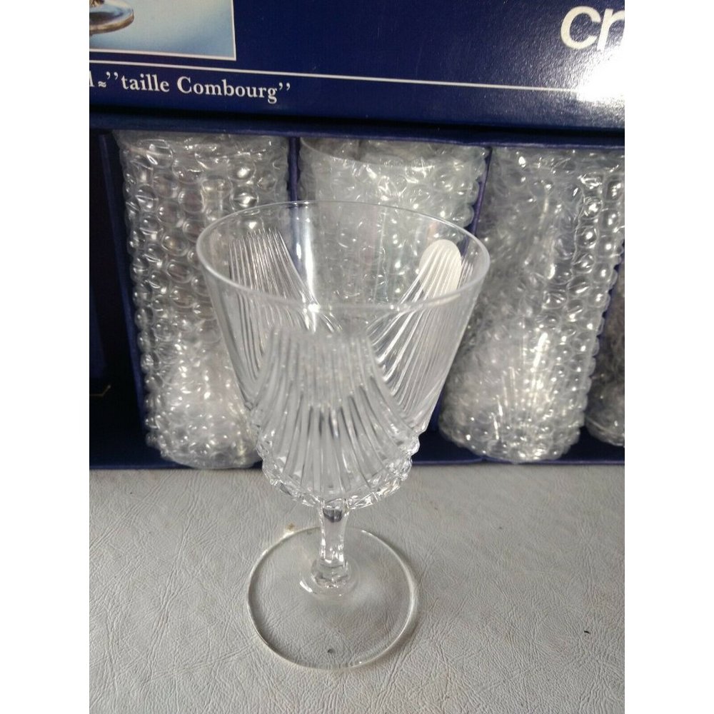 CRISTAL D'ARQUES SET OF 6 CRYSTAL CHANTILLY GLASSES 12.5 CL ~ 4 OZ (B12)